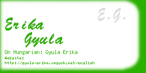 erika gyula business card